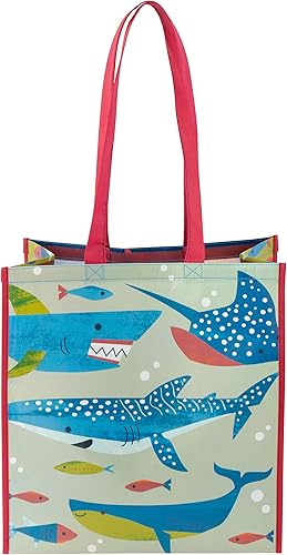 Miniatura 2 de Stephen Joseph Bolsas de regalo recicladas grandes para niños, Tiburón, Bolsas de regalo recicladas grandes