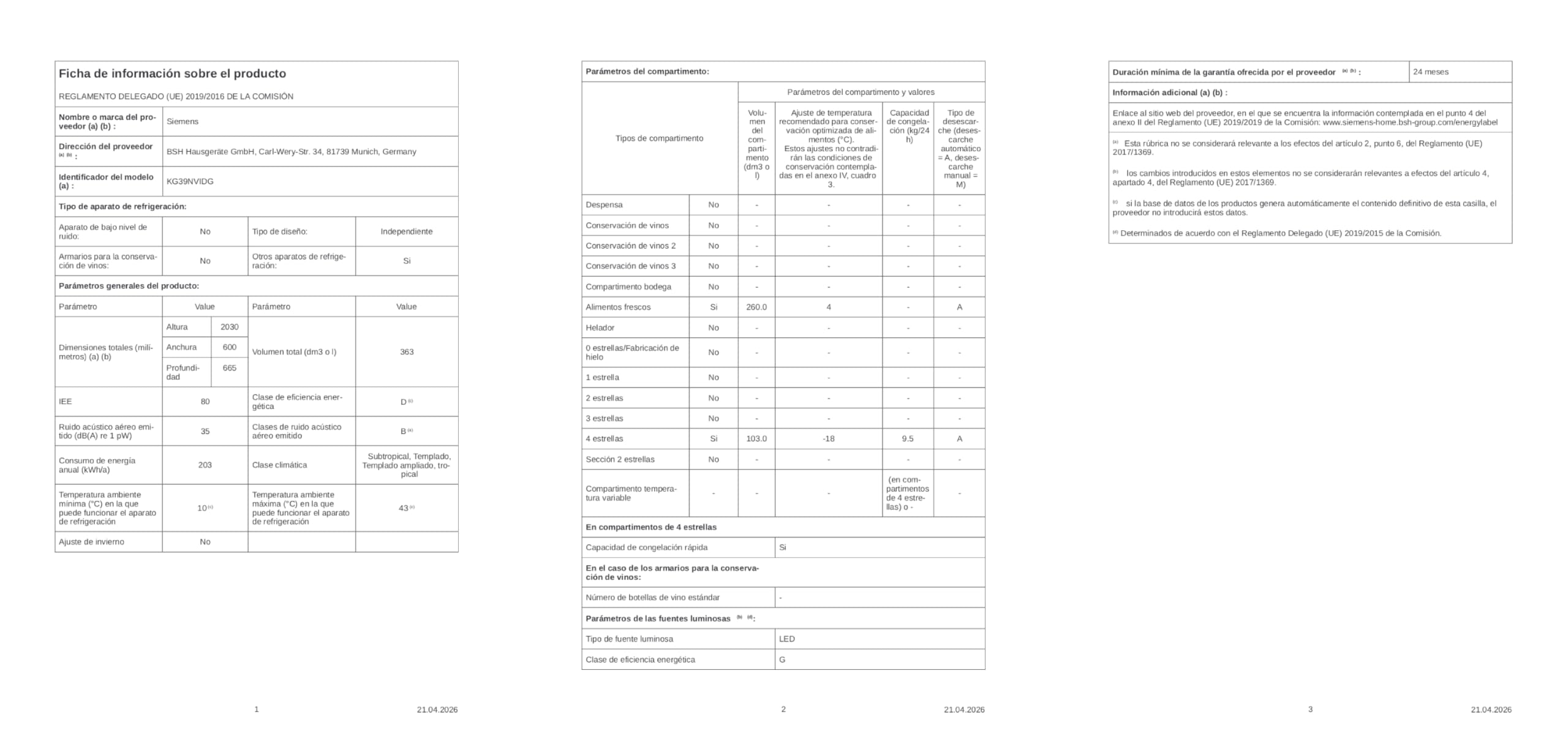 SIEMENS - Frigorífico combinado, iQ300, total noFrost, cajones hyperFresh, acero antihuellas, KG39NVIDG