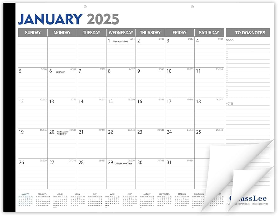 Amazon.com : GuassLee Desk Calendar 2025, Large 22