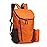 DOVO Hiking Backpack, Waterproof and Wear-resistant Lightweight Backpack Packable,Outdoor Travel Camping Daypack Foldable-ORANGE