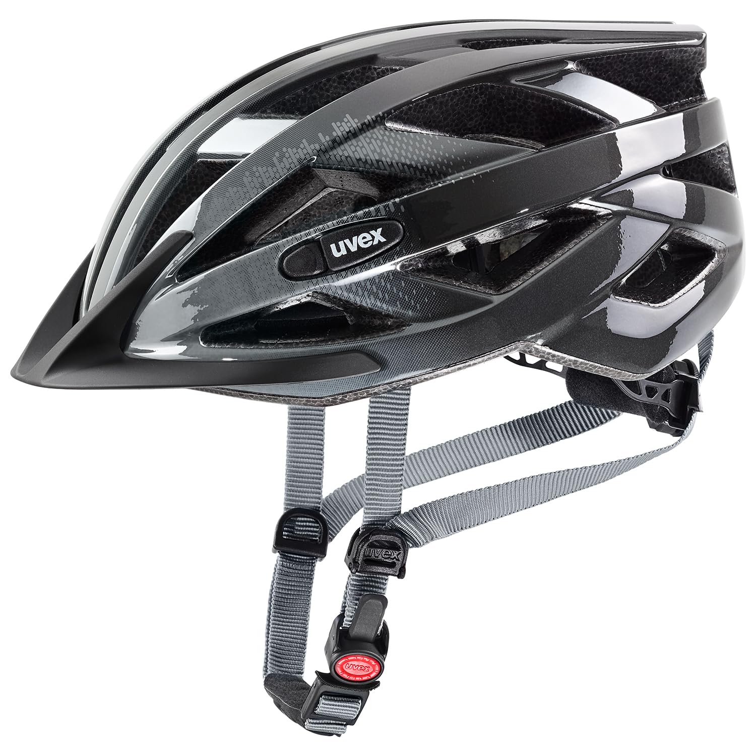 uvex air wing, casco bicicletta Unisex adulto, grey-black, 52-57 cm