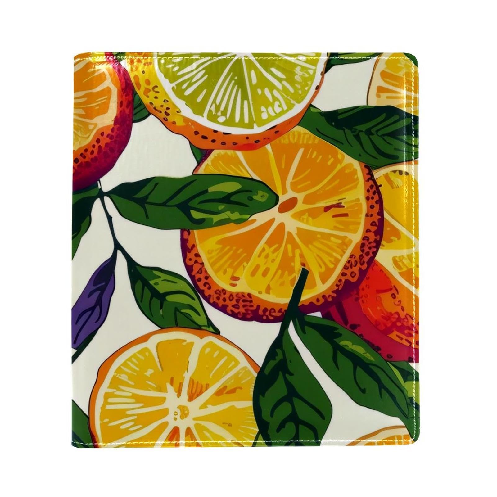 Protector de piel sintética reutilizable para libros grandes Cute Lemon 6
