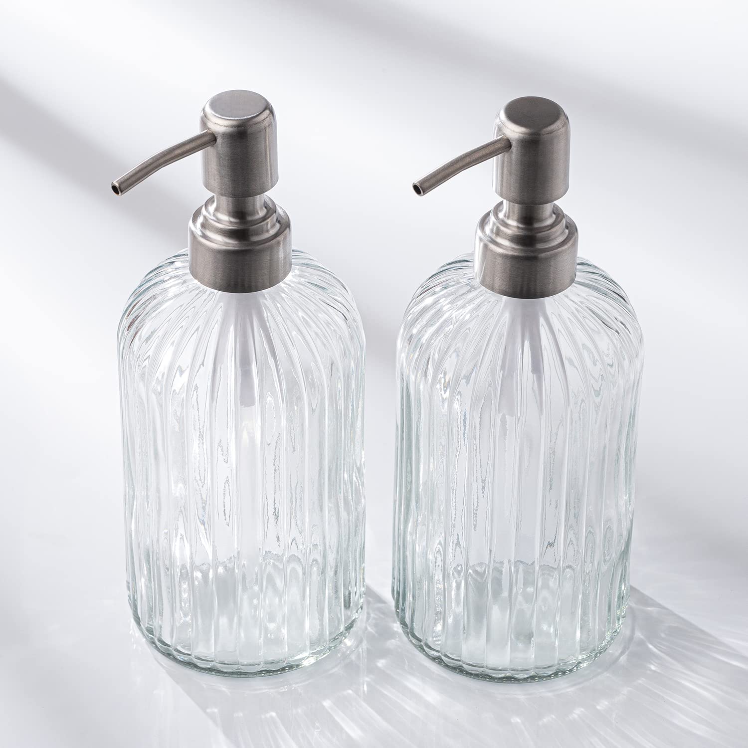 Amazon｜Easy-Tang シャンプーボトル デイスペンサー ガラス製 おし