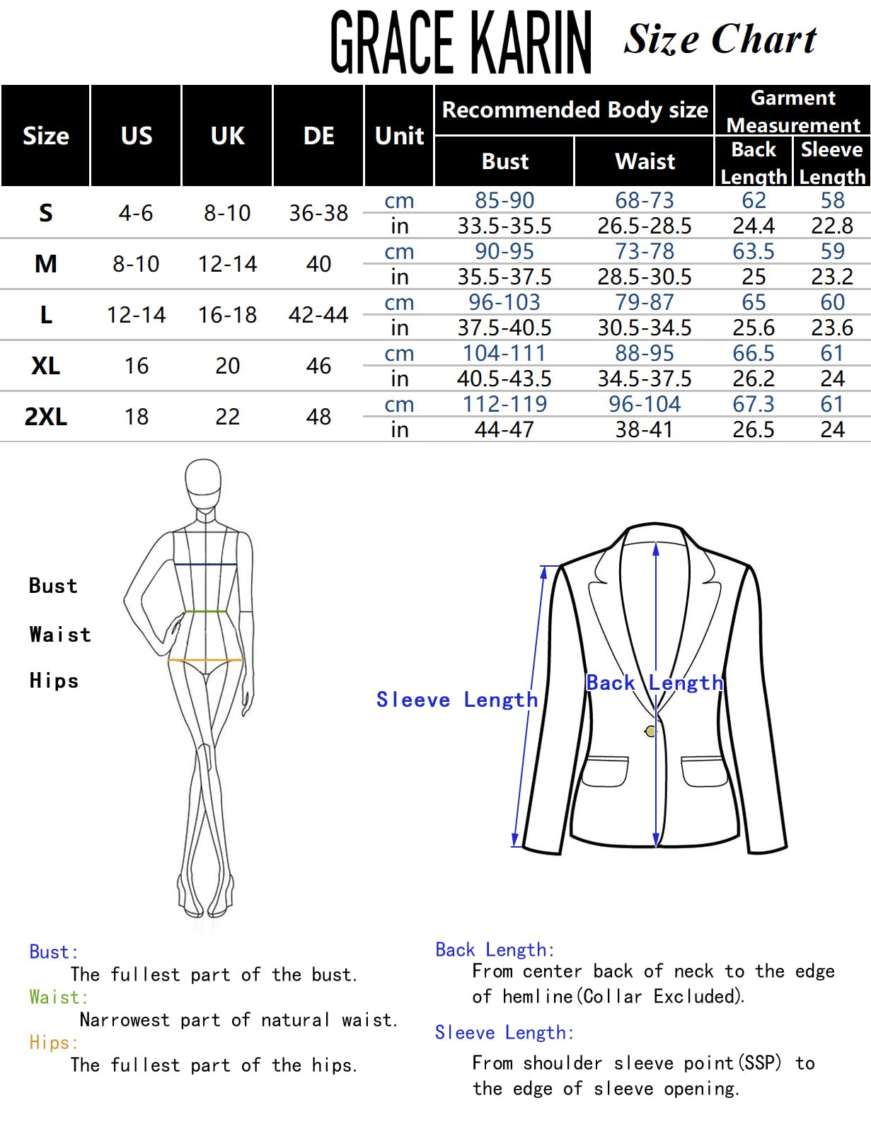 GRACE KARIN Cardigan da donna a maniche lunghe, lavorato a maglia, con risvolto a due bottoni, stile casual, da ufficio