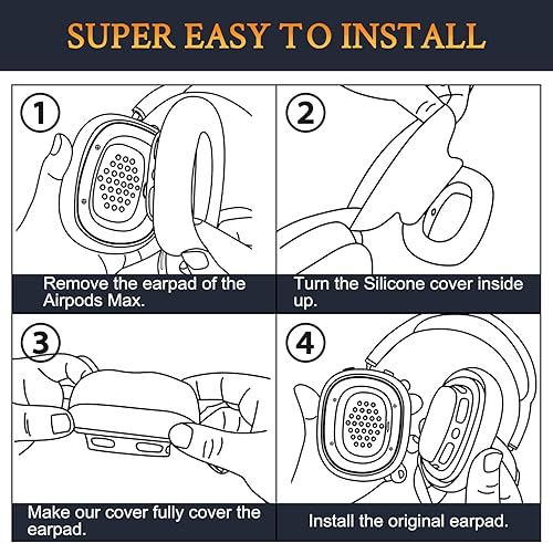 Miniatura 8 de SOULWIT Protector de silicona para audífonos AirPods Max, resistente al sudor, fácil de lavar, resistente, color verde