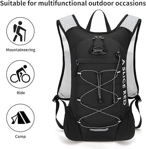 Miniatura 5 de Mochila de hidratación, mochila de agua para correr con vejiga de 2 L, mochila de agua hidráulica para hombres y mujeres, ciclismo, senderismo,