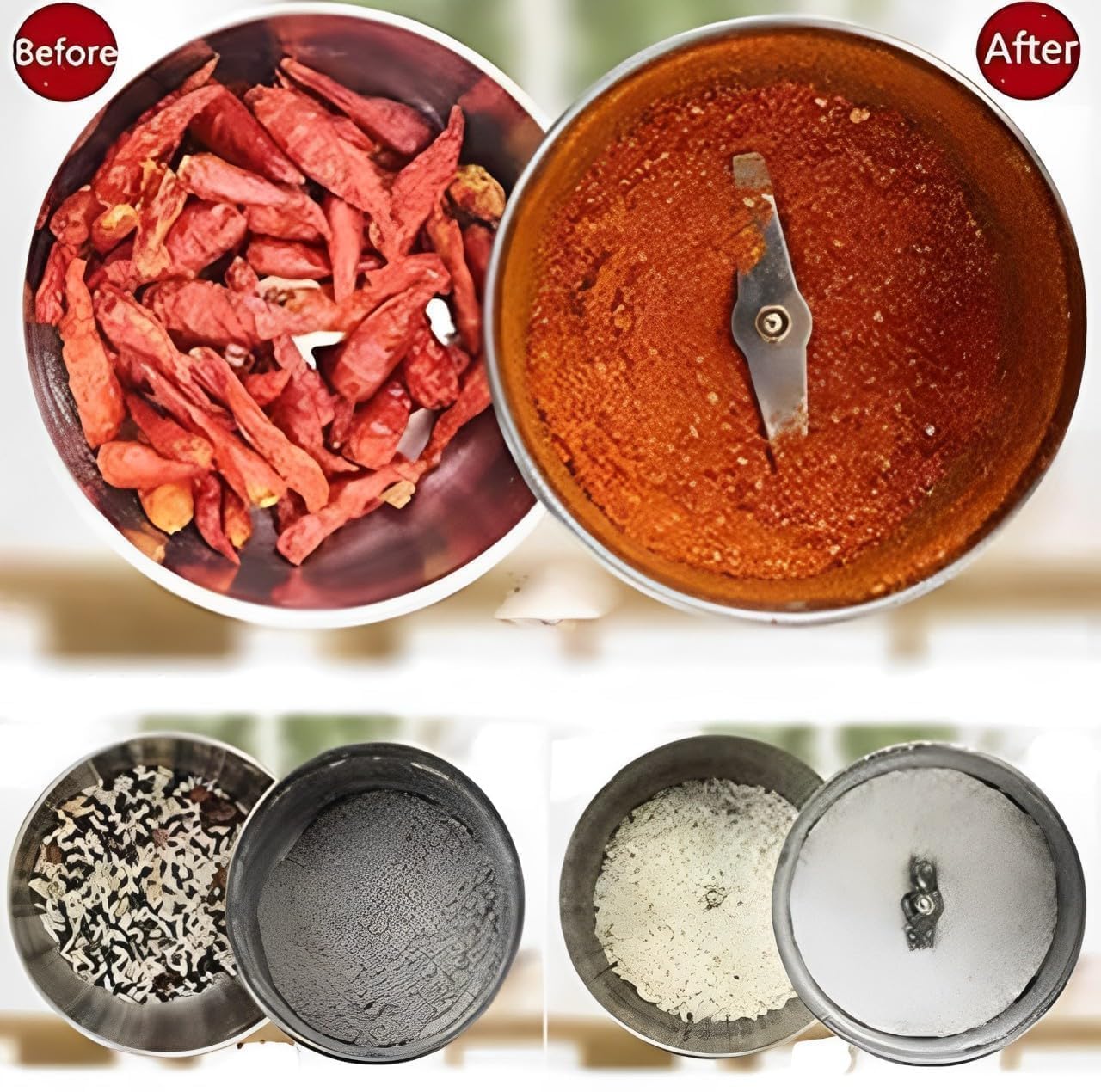 Electric Coffee & Spice Grinder - Stainless Steel -4