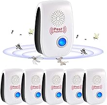 6 Pack Ultrasonic Mosquito Repellent for Mice, Rats & Insects, Electronic Ultrasonic Repellent for Mice, Rats, Ants, Spiders, Mosquitoes