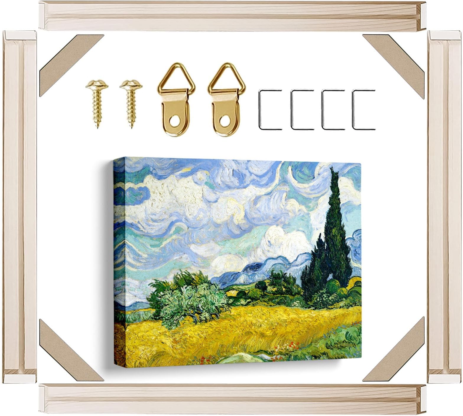 Canvas Stretcher Bars 30x40 Inch Frame Kit, Available in 25+ size Wood Stretcher Bars for Home and Office, Gallery Wrap Wall Arts Supply for Oil Painting, Poster, Picture & Paint by Numbers