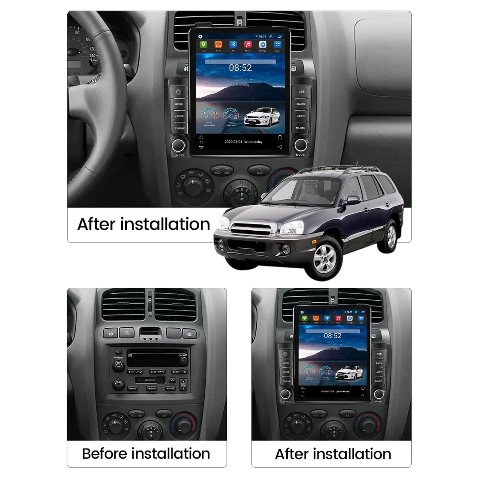 Amazon.com: 9.7 Inch Android 13 Car Stereo Multimedia Car