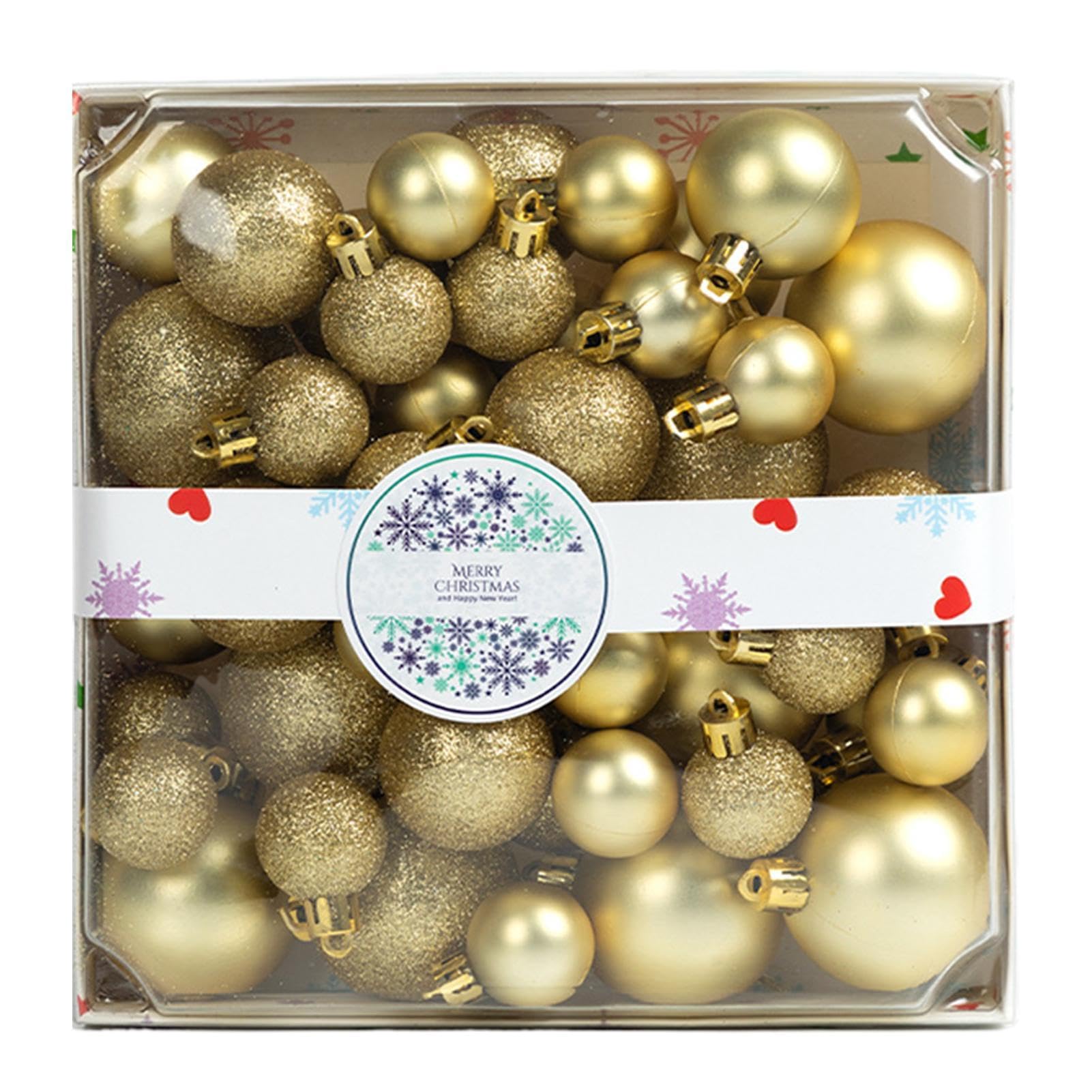 Boules de Noël incassables et scintillantes de 3, 4 et 5 cm pour sapin