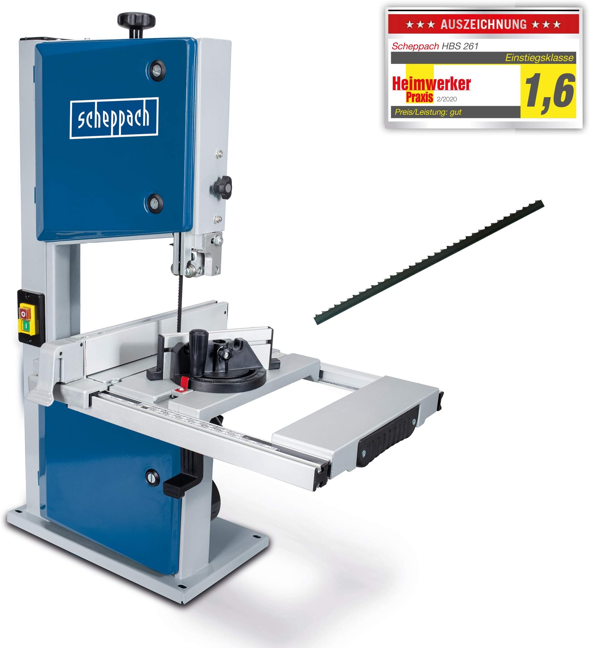 Sega A Nastro 500W HBS261 - 2 Velocità, Tavolo Inclinabile 0-45°, Altezza Taglio 120mm, Per Legno Tenero E Duro - Foto 6