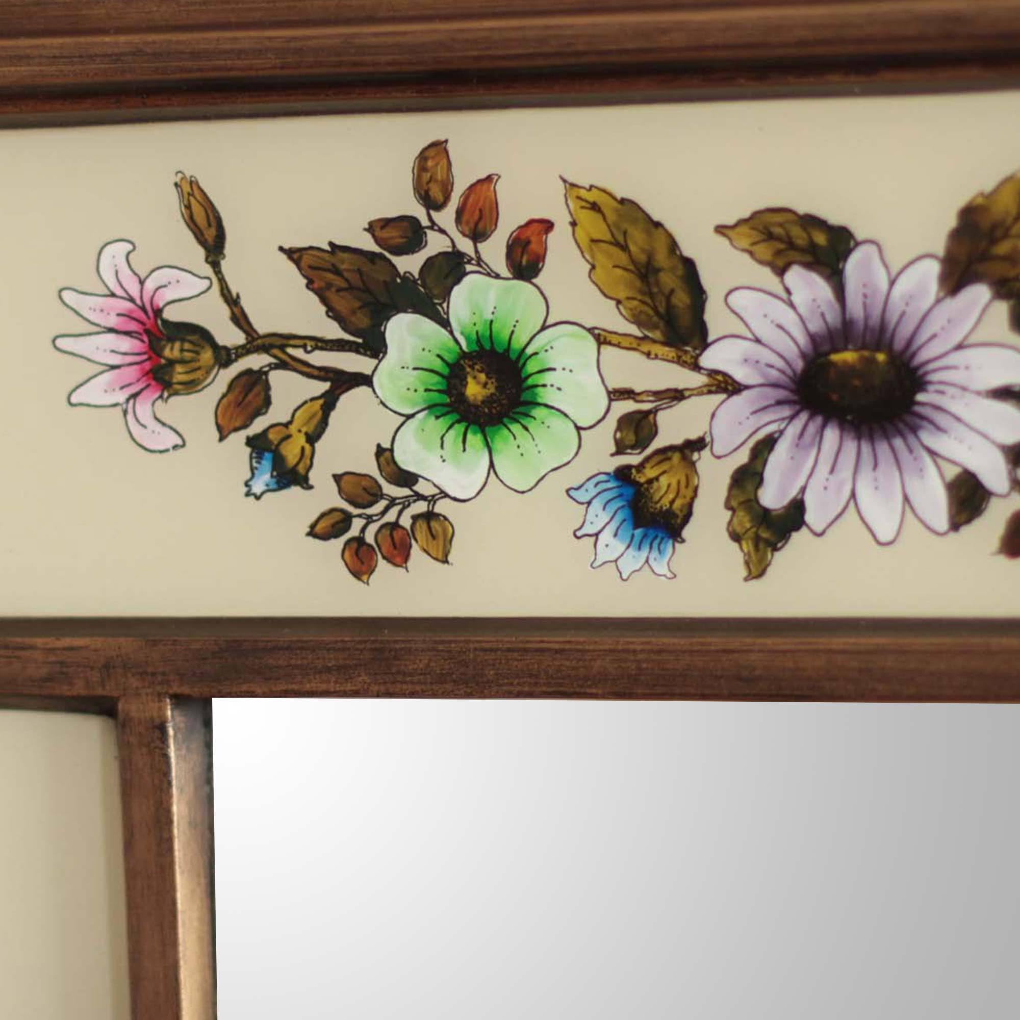 Amazon.com: NOVICA White Floral Reverse Painted Glass Frame