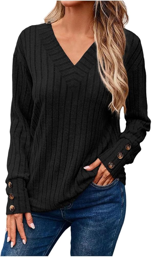 Pull Femme Maille Col V PLEASE