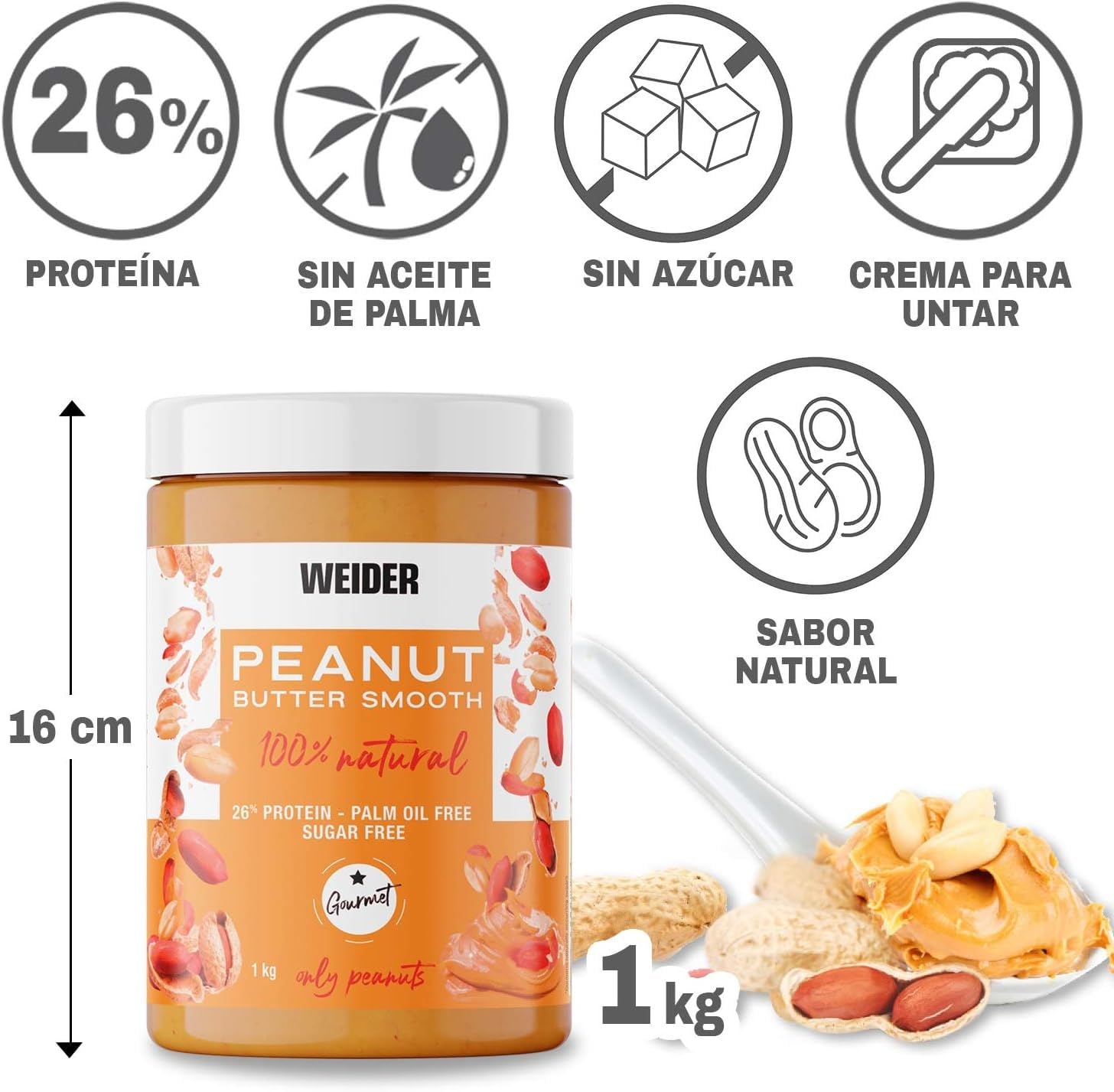 Weider Manteca de Cacahuete Vegana - 1000 g
