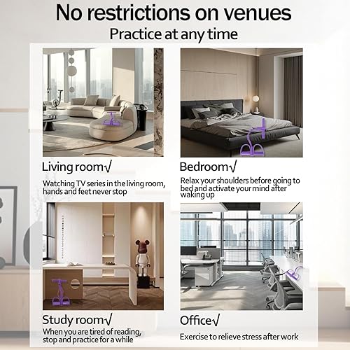 Miniatura 7 de 21 bandas de resistencia de fitness, 6 tubos de pedal para tirador de tobillo, cuerda de tensión multifunción, bandas de fitness de látex natural