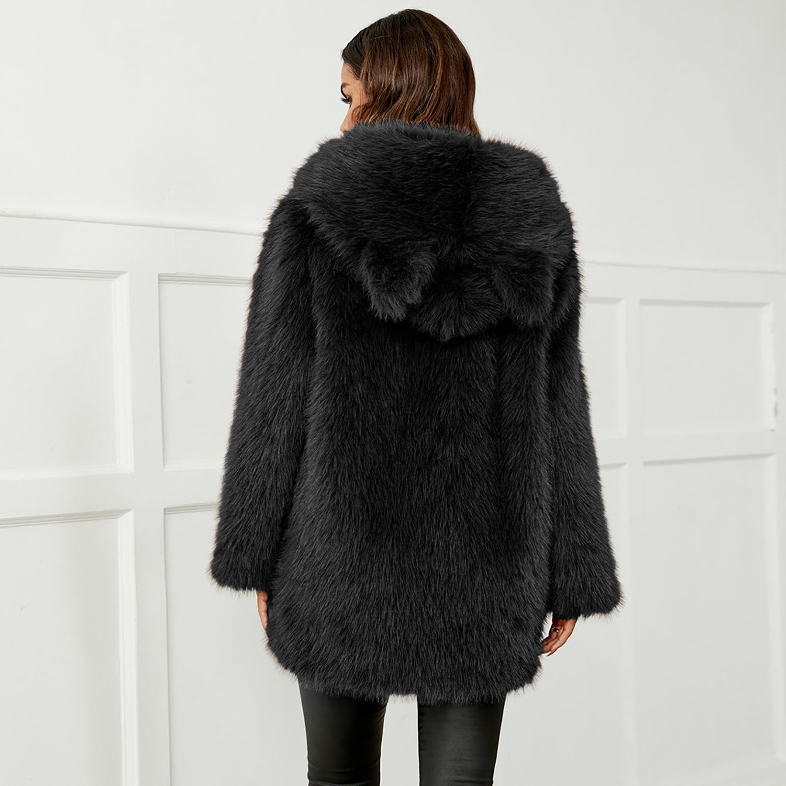 Chaleco de Invierno para Mujer Abrigo Corto Cálido con Diseño Peludo Sin Mangas Moda Informal Plus Size