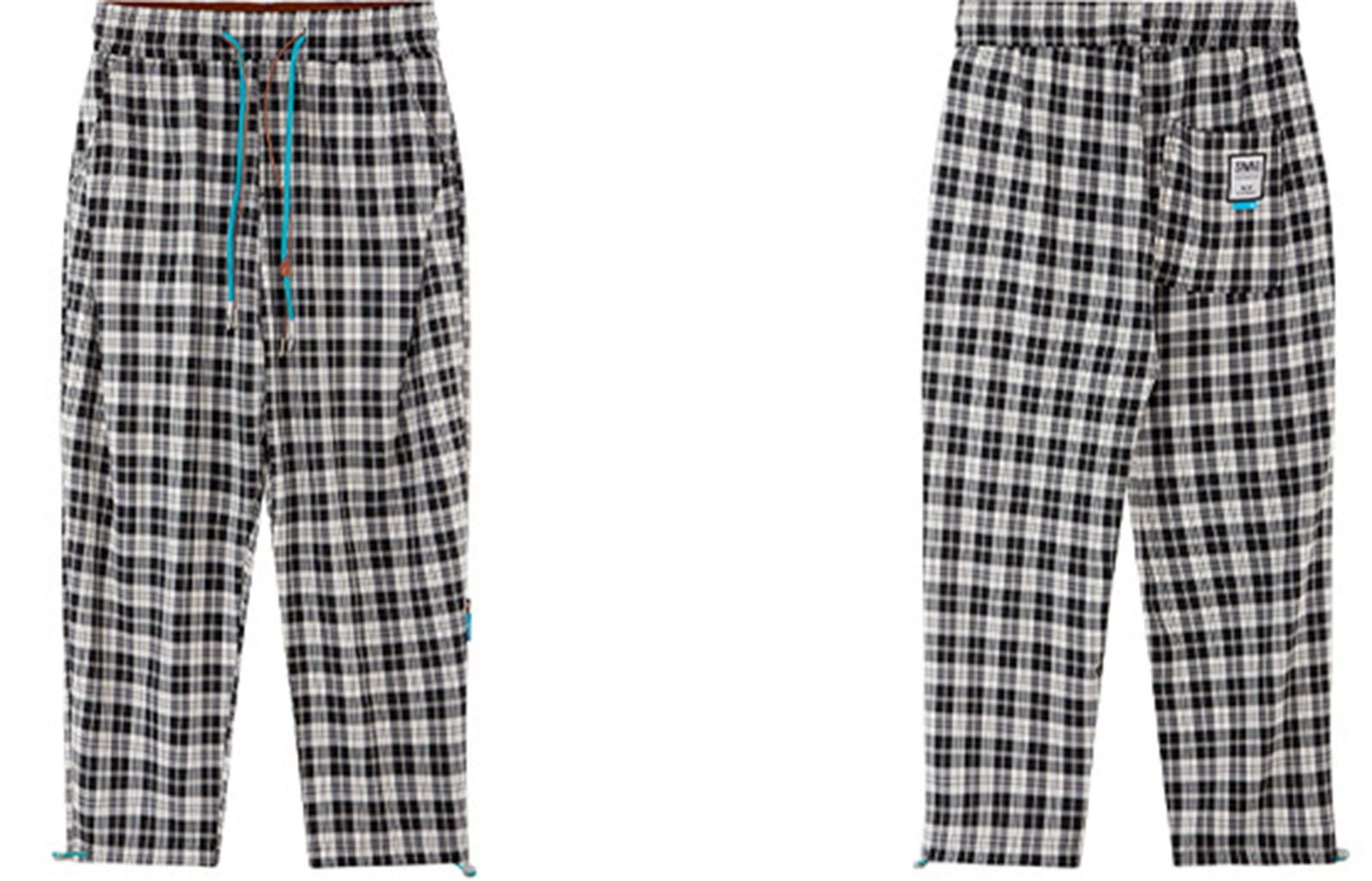 Pantalone Da Uomo A Quadri Con Vita Elastica Casual,Alla Moda Pantaloni Matita A Sezione,Streetwear Pantaloni Sportivi Uomo Casual,Con Tasche Pantaloni Eleganti 1,2XL