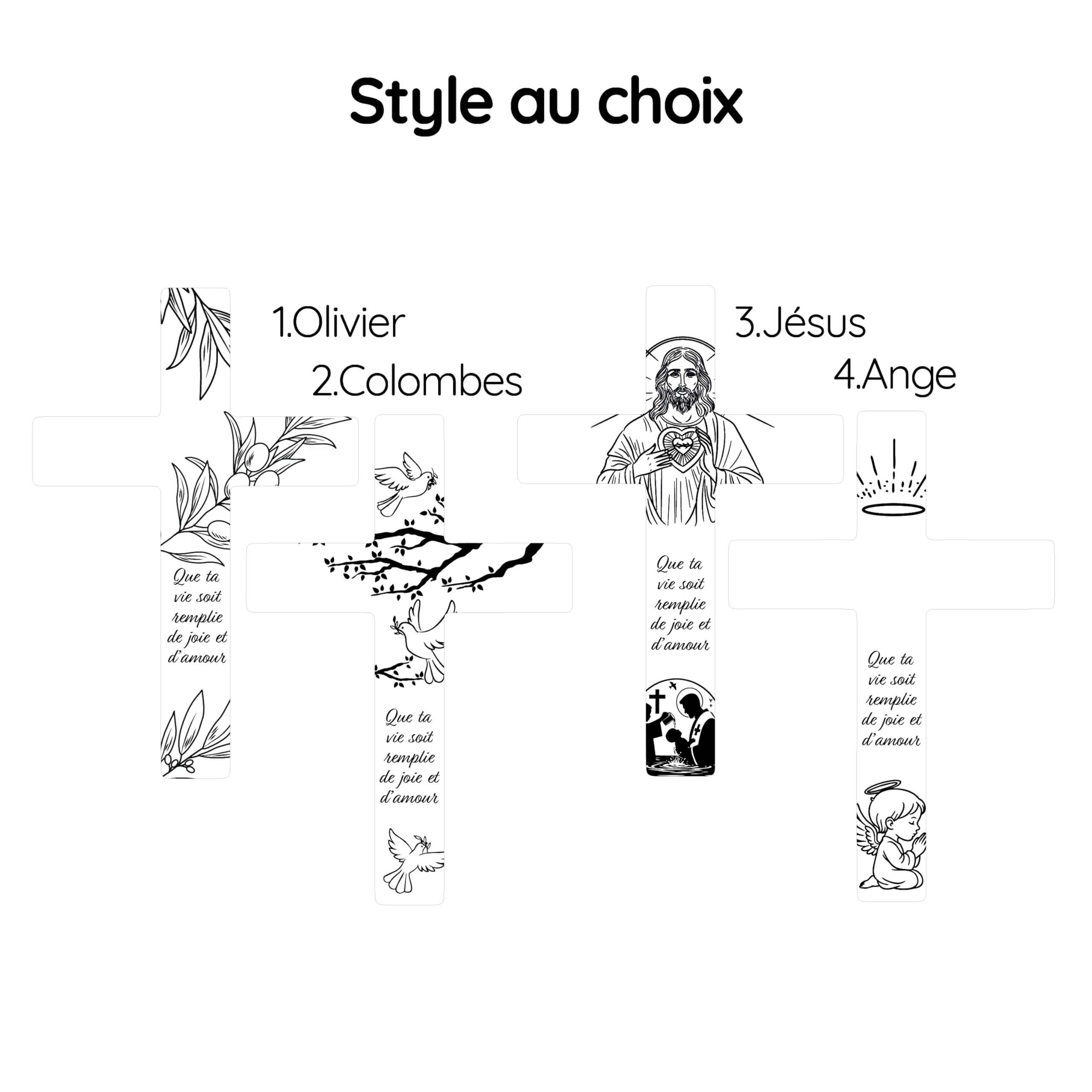 Croix de Baptême Personnalisée en Bois - Décoration Murale pour Enfant
