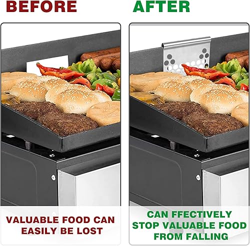 Miniatura 4 de Tugaizi Bloque de malla de alimentos para parrillas Blackstone, parrilla plana bloquea la caída de alimentos, ajuste universal para todas las