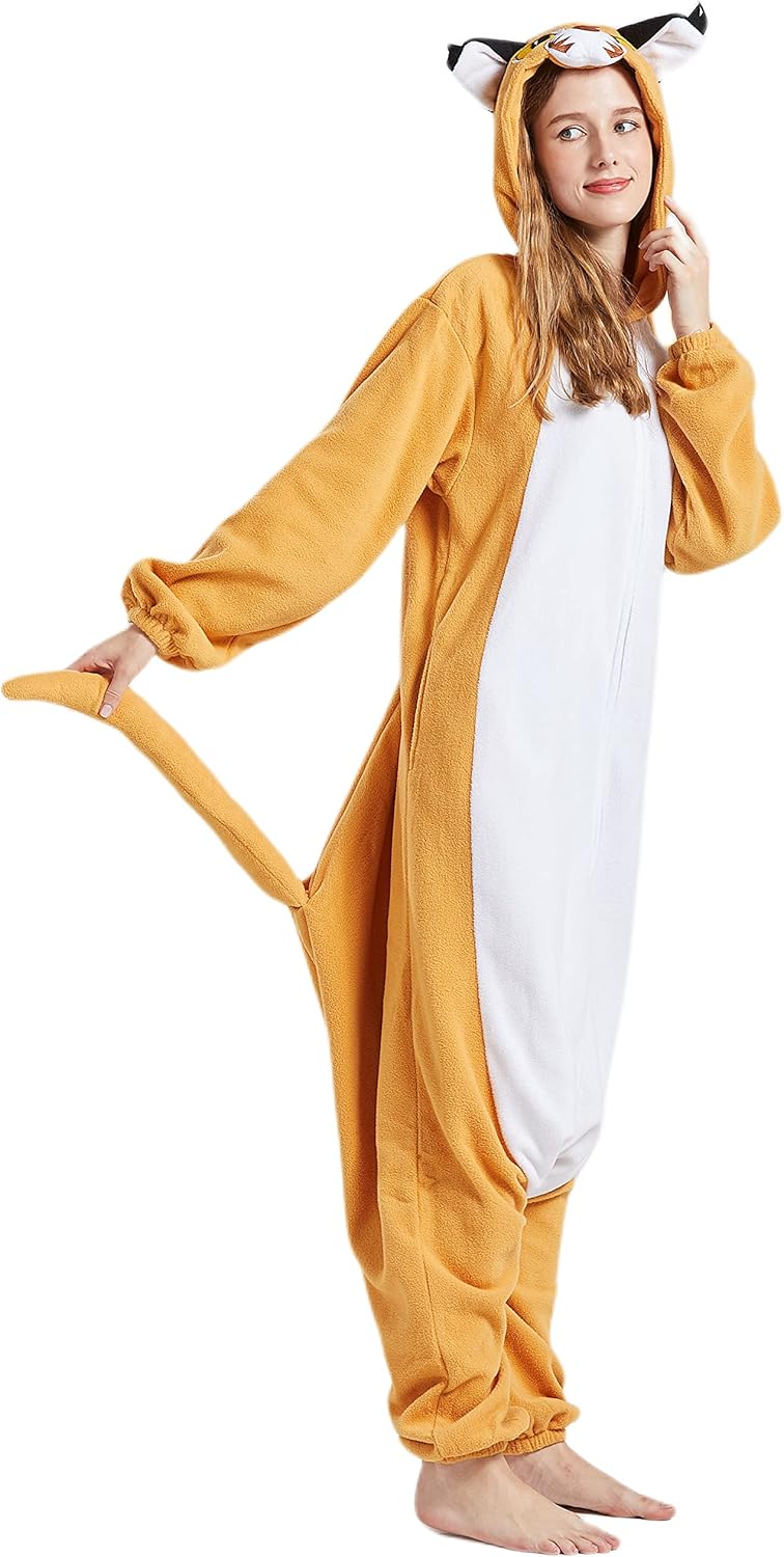 SAMGU Adult Onesie Animal Halloween Cosplay Costume One Piece Pajamas for Women and Men