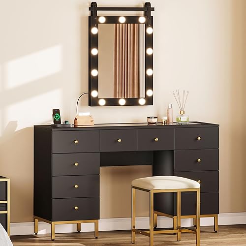 Miniatura 7 de DWVO Espejo de baño de granja, 30 x 22 pulgadas, espejo de puerta de granero con marco de madera, espejo de tocador de baño de estilo rústico con