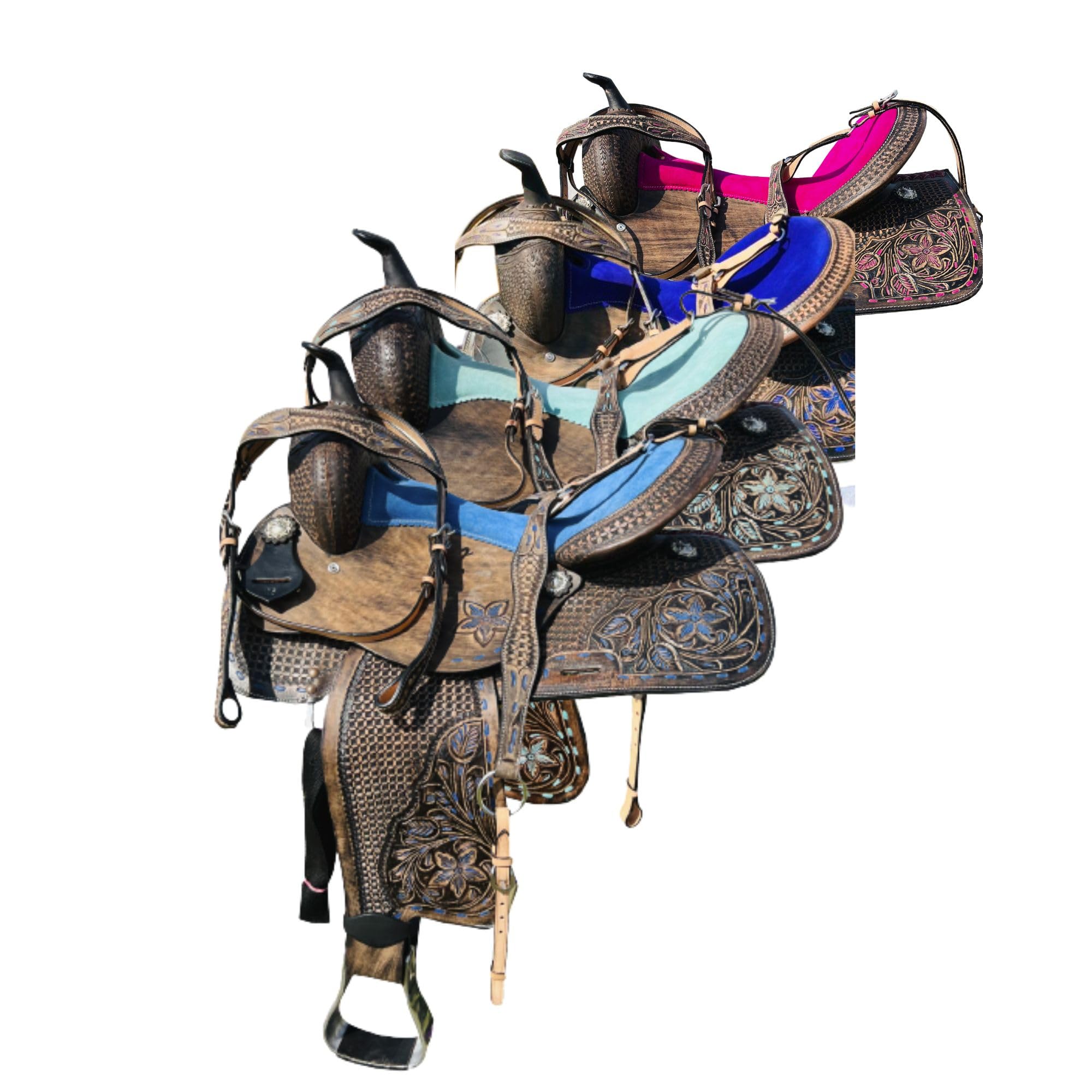 RESISTANCE Western Adult Barrel Saddle with Tackset