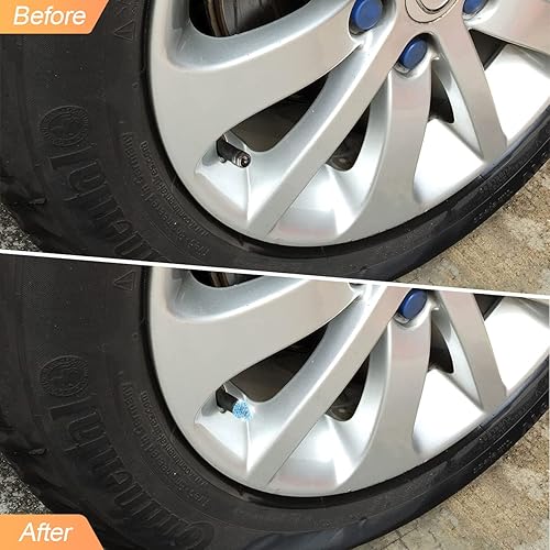 Miniatura 5 de Tapas de válvula de neumático de automóvil, paquete de 4 diamantes de imitación hechos a mano con diamantes de imitación de cristal, tapas de