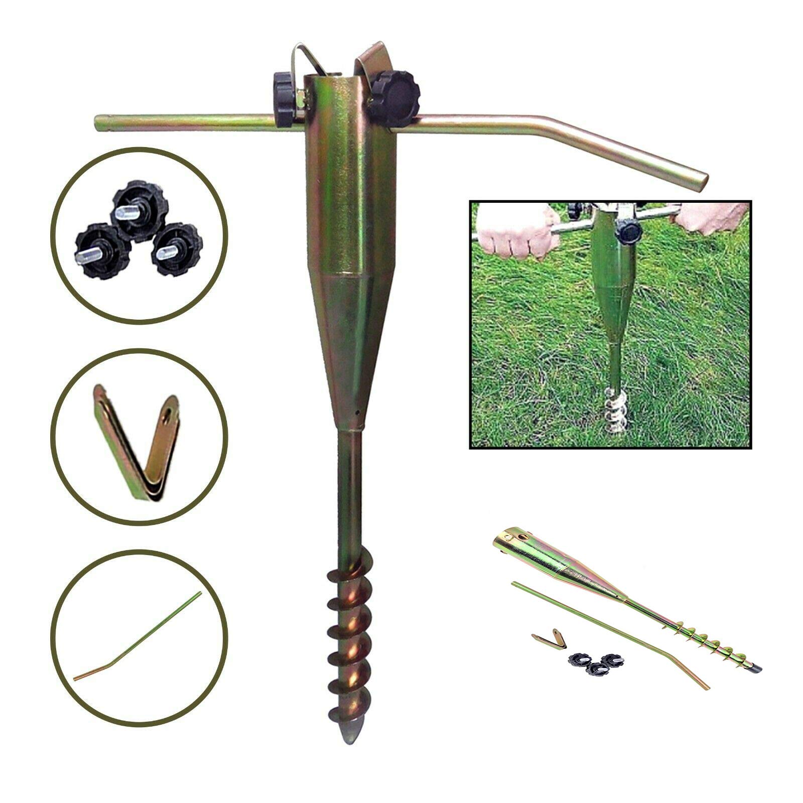 Buy FINE GARDEN Screw in Ground spike Heavy Duty Rotary Washing Line