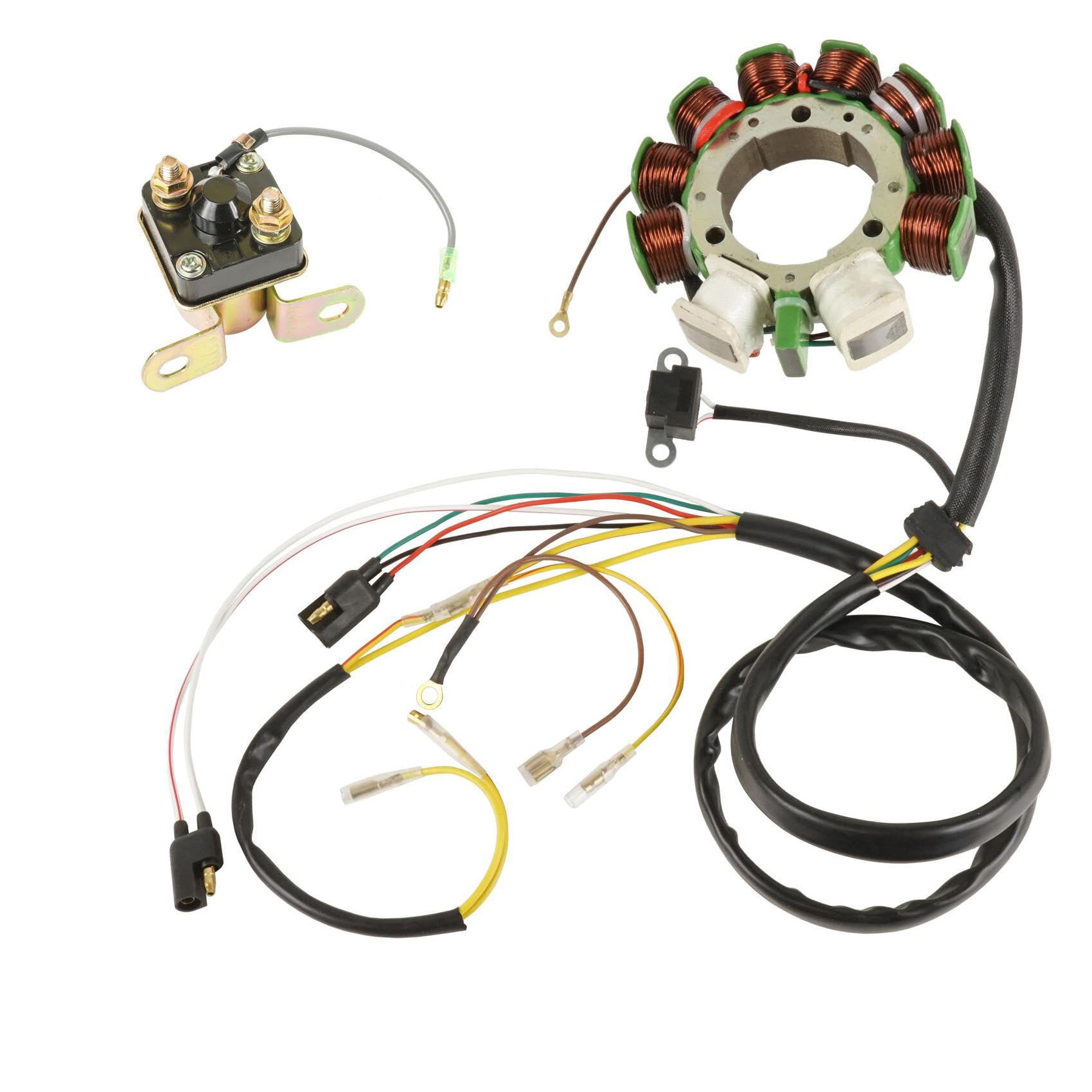 Stator & Ignition Coil Replacement For 1997-2000 Polaris Scrambler 500 ATV