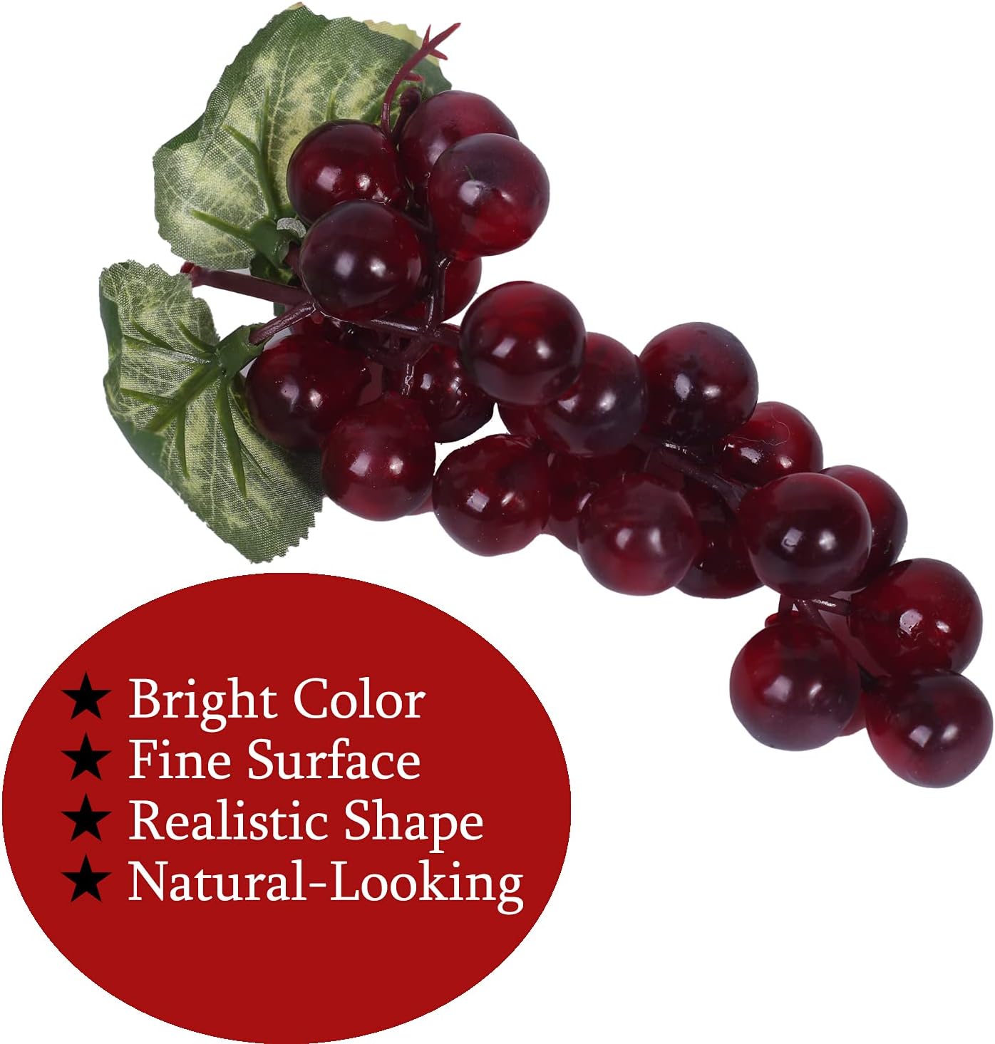 Fake Grapes Artificial Fruit Mini Grapes Clusters for Home House Kitchen Party Wedding Decor (10, 5 Color)