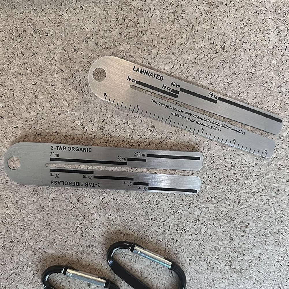 Begchy Calibro per Tegole In Metallo 4/09 con Moschettone, Strumento di Misurazione per Tegole del Tetto Della Casa, Calibro per Inclinazione del Tetto, Strumenti per Coperture, 1 Pezzo