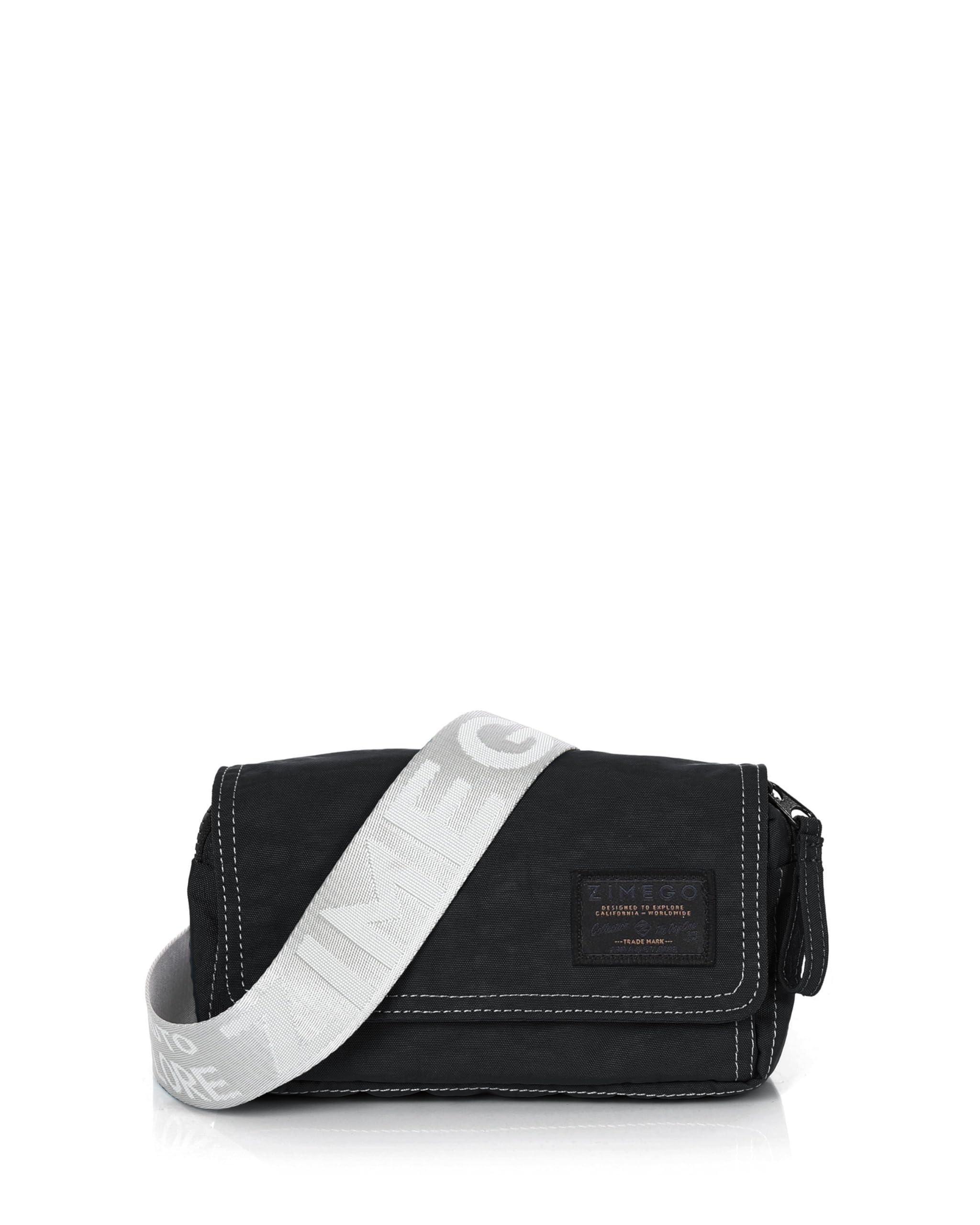 ZIMEGO Unisex Mini Crossbody Sling Bag and Waist Fanny Pack – Everyday Travel Purse, Black