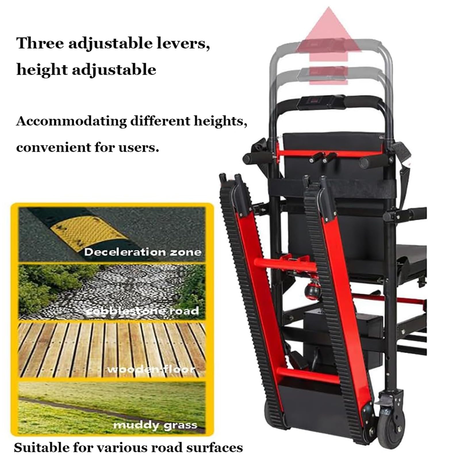 Treppenlift Für Senioren,Elektrischer Treppenlift Für Rollstühle,Faltbarer, Tragbarer Treppenlift Für Ältere Patienten,Sichere Traglast 169 Kg Black