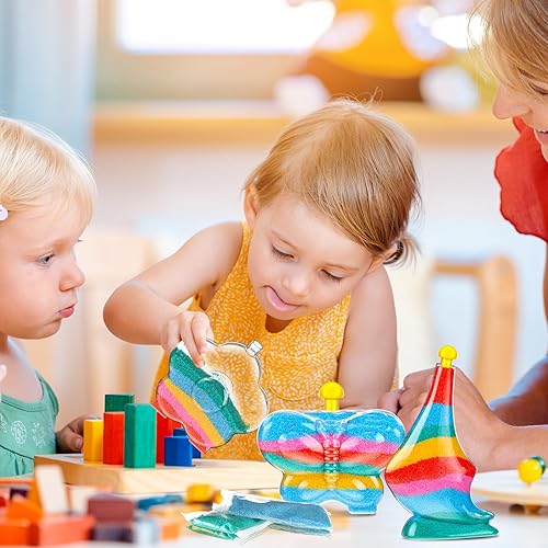 Miniatura 6 de Liliful 24 Kit de actividades para crear tu propio arte y manualidades de arena, incluye botellas de arte de arena a granel, arena de colores con