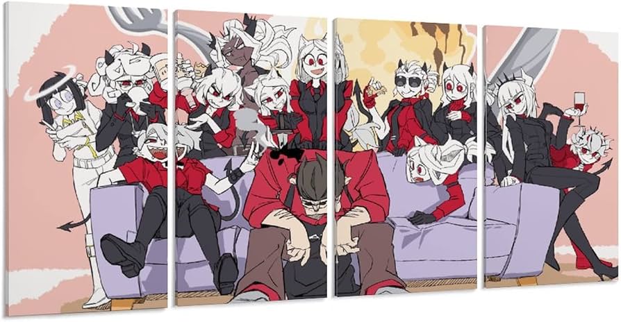 Amazon｜壁絵 Helltaker ヘルテイカー インテリア おしゃれ 現代