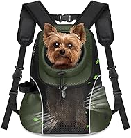 Vista 20 de WOYYHO Mochila Transportadora para Mascotas Perros, Mochila Frontal para Perros Pequeños, Mochila de Viaje para Perros de Malla Ventilada