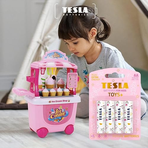 Miniatura 4 de Tesla Pilas alcalinas AA Toys+ Girl Paquete de 4
