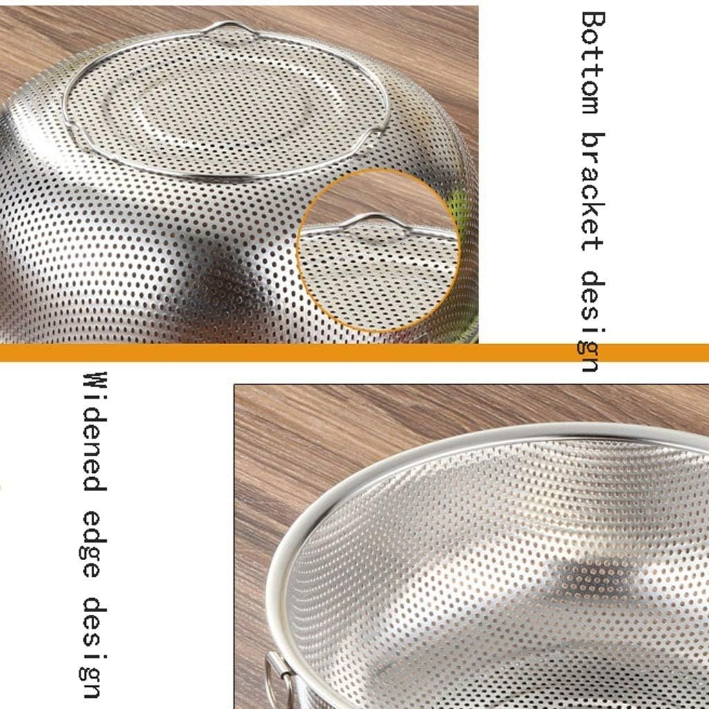 Food Strainers 3-Piece Stainless Steel Mesh Micro-Perforated Strainer Colander Set Filter Colander Drainer with Handle Kitchen Tool