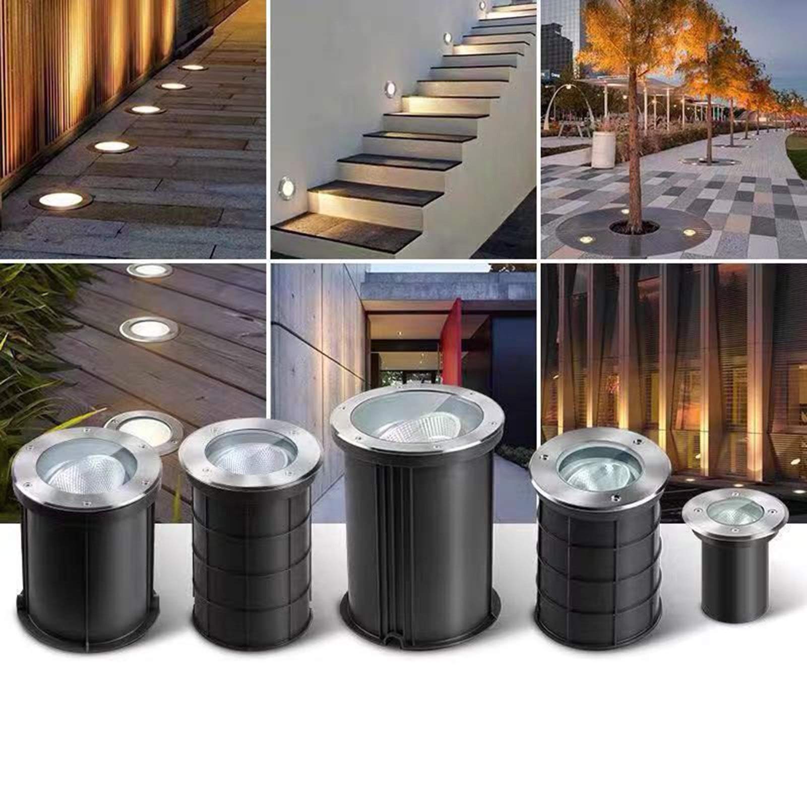Faretti da Incasso for Esterni Angolo Regolabile COB Faretto Illuminazione Albero IP67 Impermeabile AC85-265V Giardino, Terrazza, Muro di Pietra, Alberi (Color : Warm Light, Potenza : 30W)