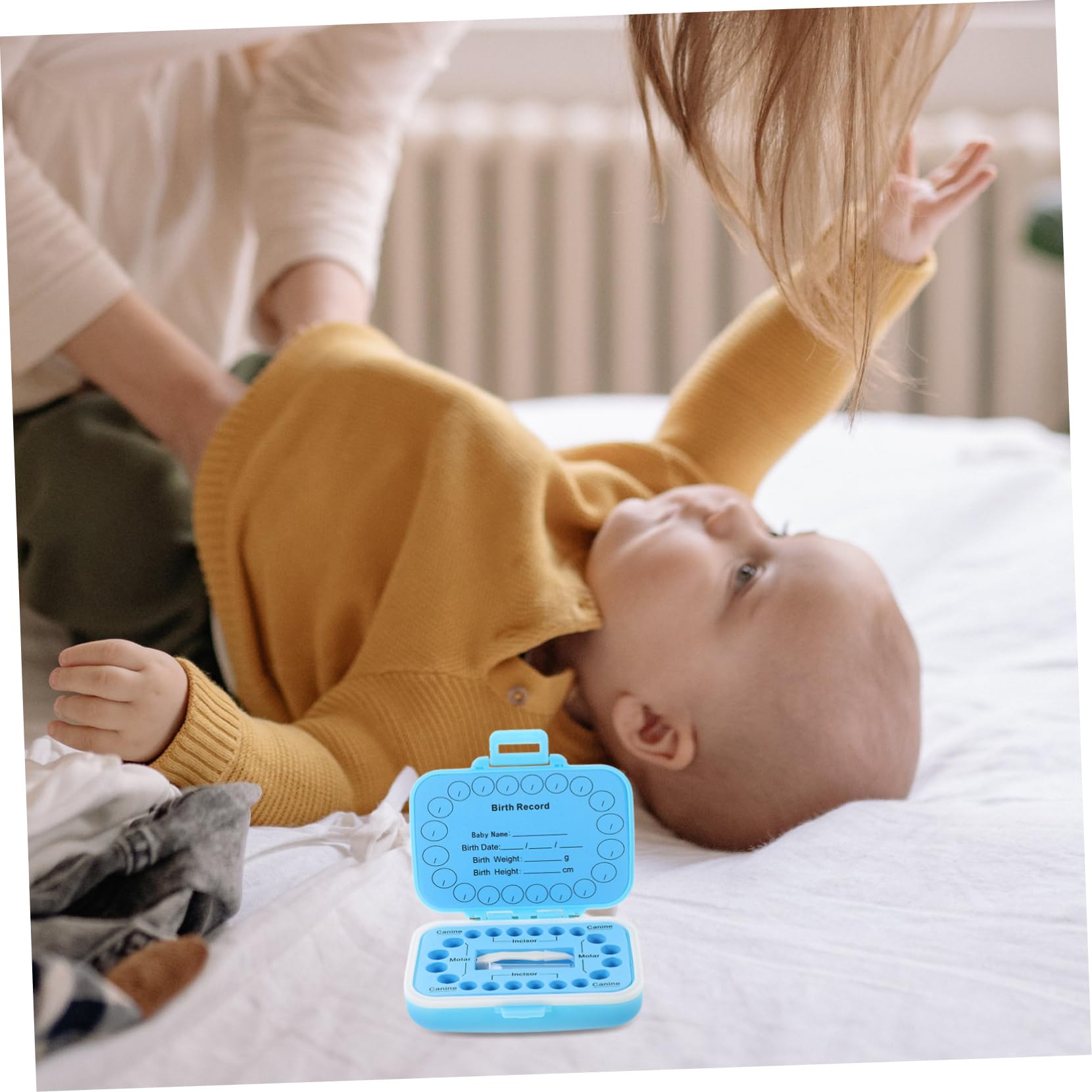 Cajita De Recuerdos Para Primer y Cabello De Caja De Almacenamiento Para Dientes De Leche Organizador De Recuerdos Infantiles Diseño y