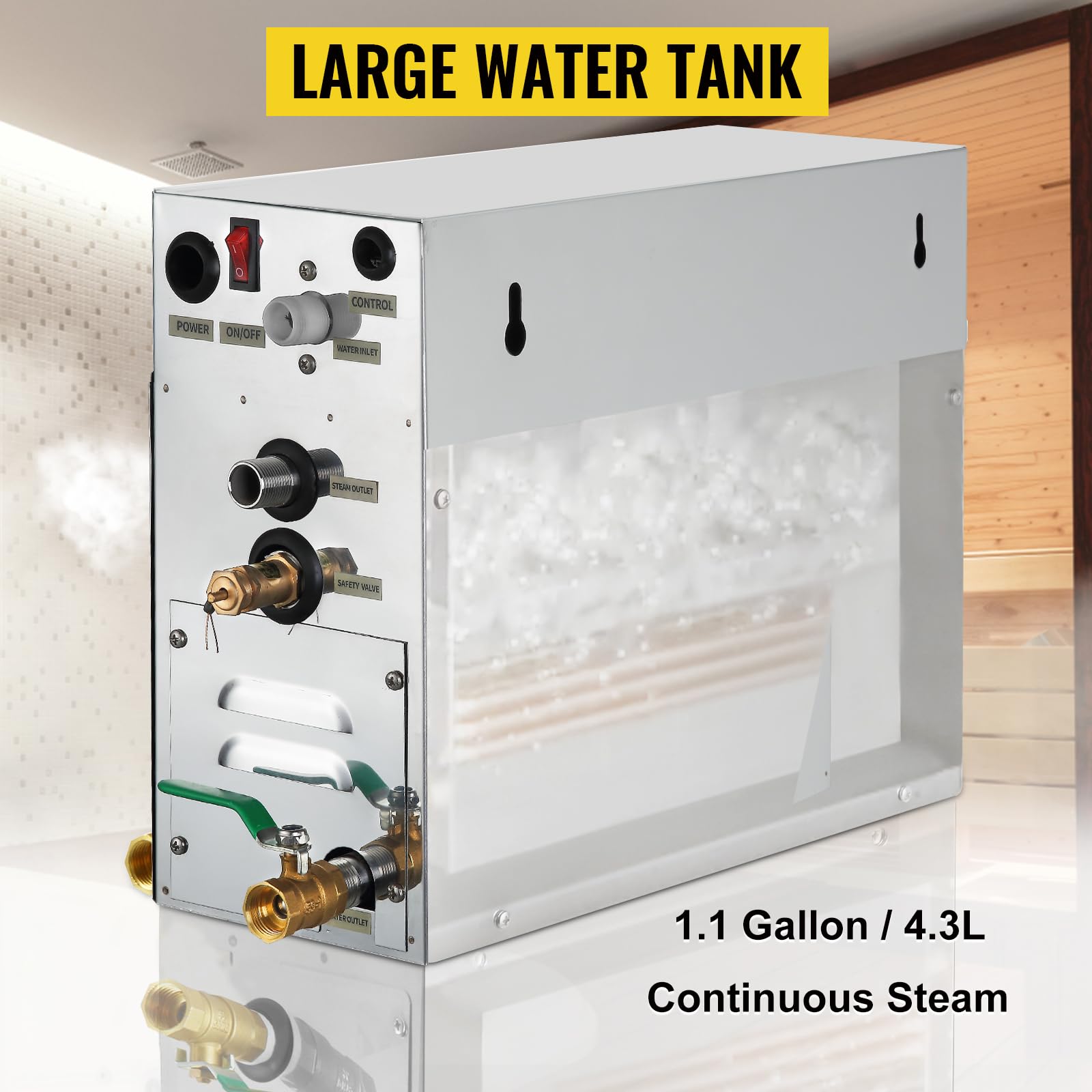 6KW Generatore di Vapore Sauna Home Spa Doccia Generatore di Vapore per Bagno Turco di Piccolo Volume con Controller Digitale