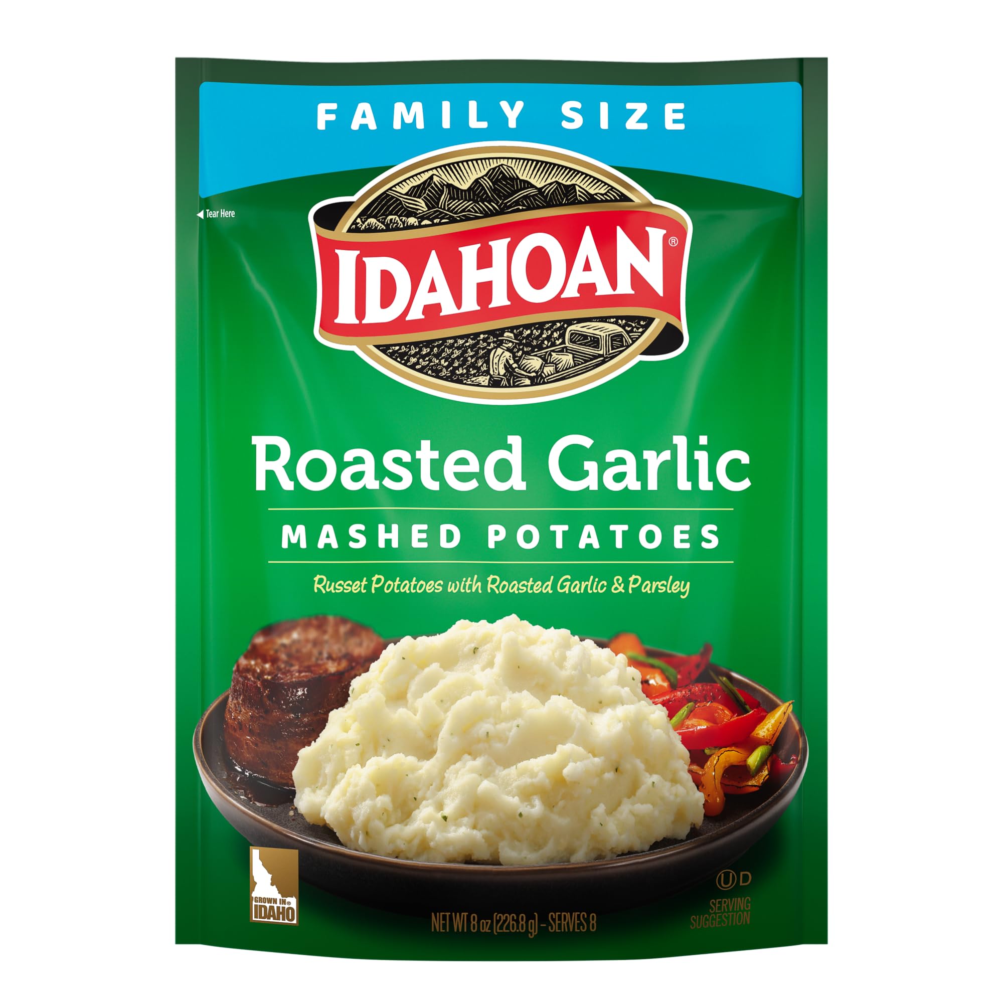 Idahoan Roasted Garlic Mashed Potatoes, 8 Oz
