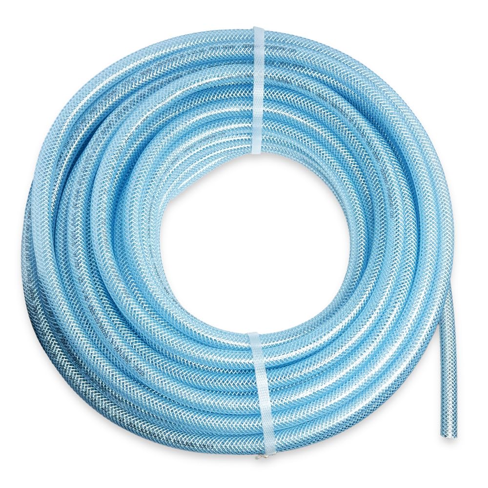 Tessuto in PVC Tubo 9 mm (ID) x 15 mm (ad) 25 m tubo aria compressa Tubo Trasparente