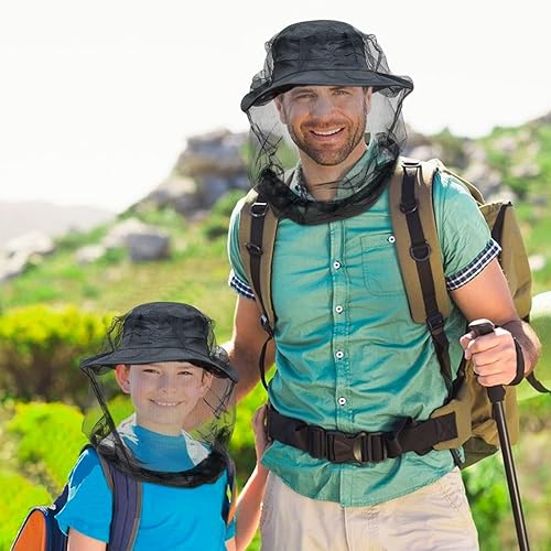 Miniatura 2 de Mosquitera prémium para niños, paquete de 2, protección contra moscas y insectos, ultra grande y larga, agujeros extrafinos para campamento,