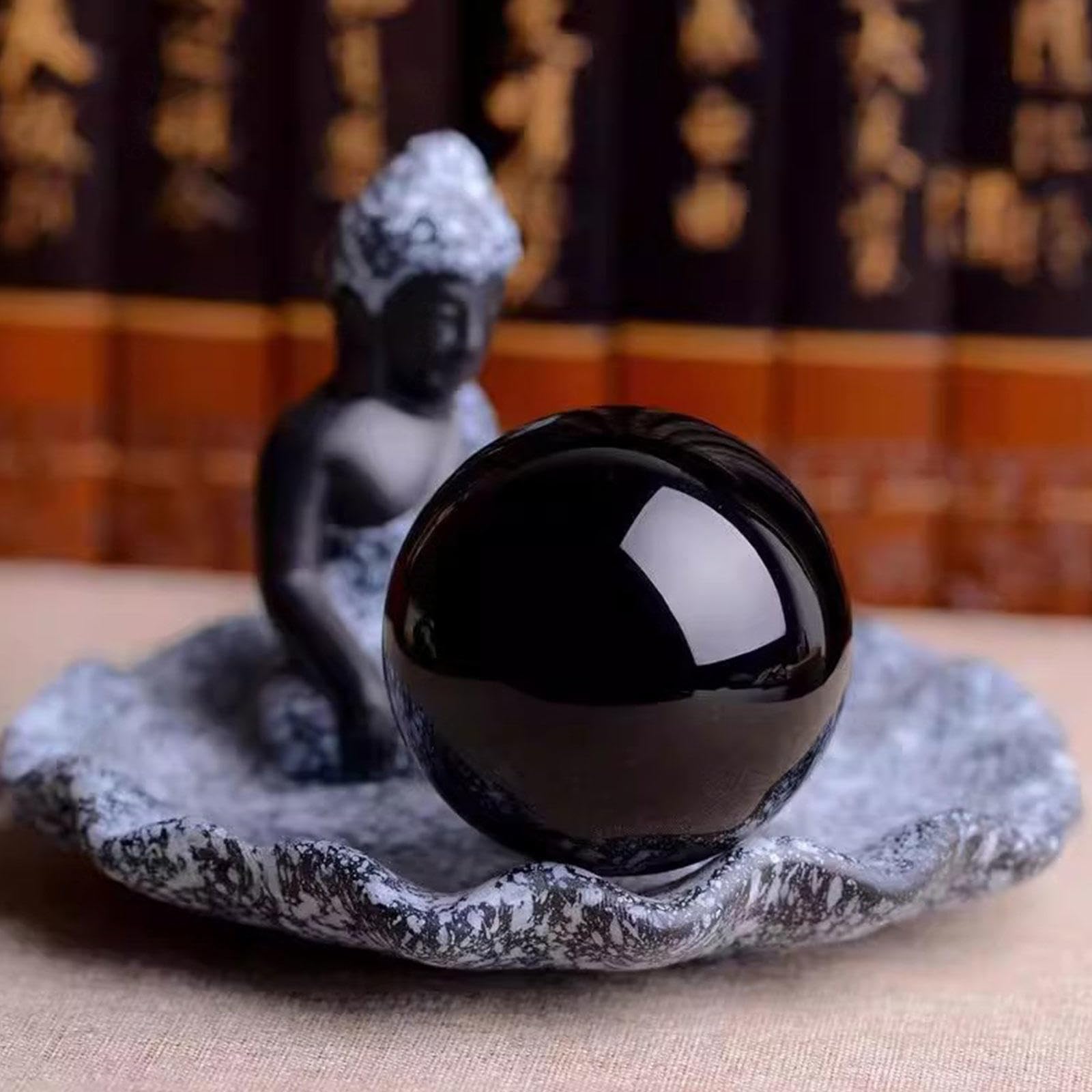 Sfera Di Ossidiana Nera 30 Mm - Pietra Naturale Per Feng Shui E Decorazione - Foto 9