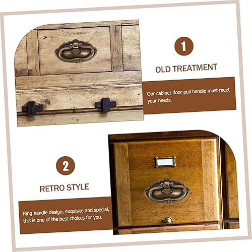 Miniatura 9 de OSALADI 5 juegos de manijas de cajón para muebles, pomos de armario, cajón, manija de armario, tiradores de cajón vintage, tiradores de cajón de