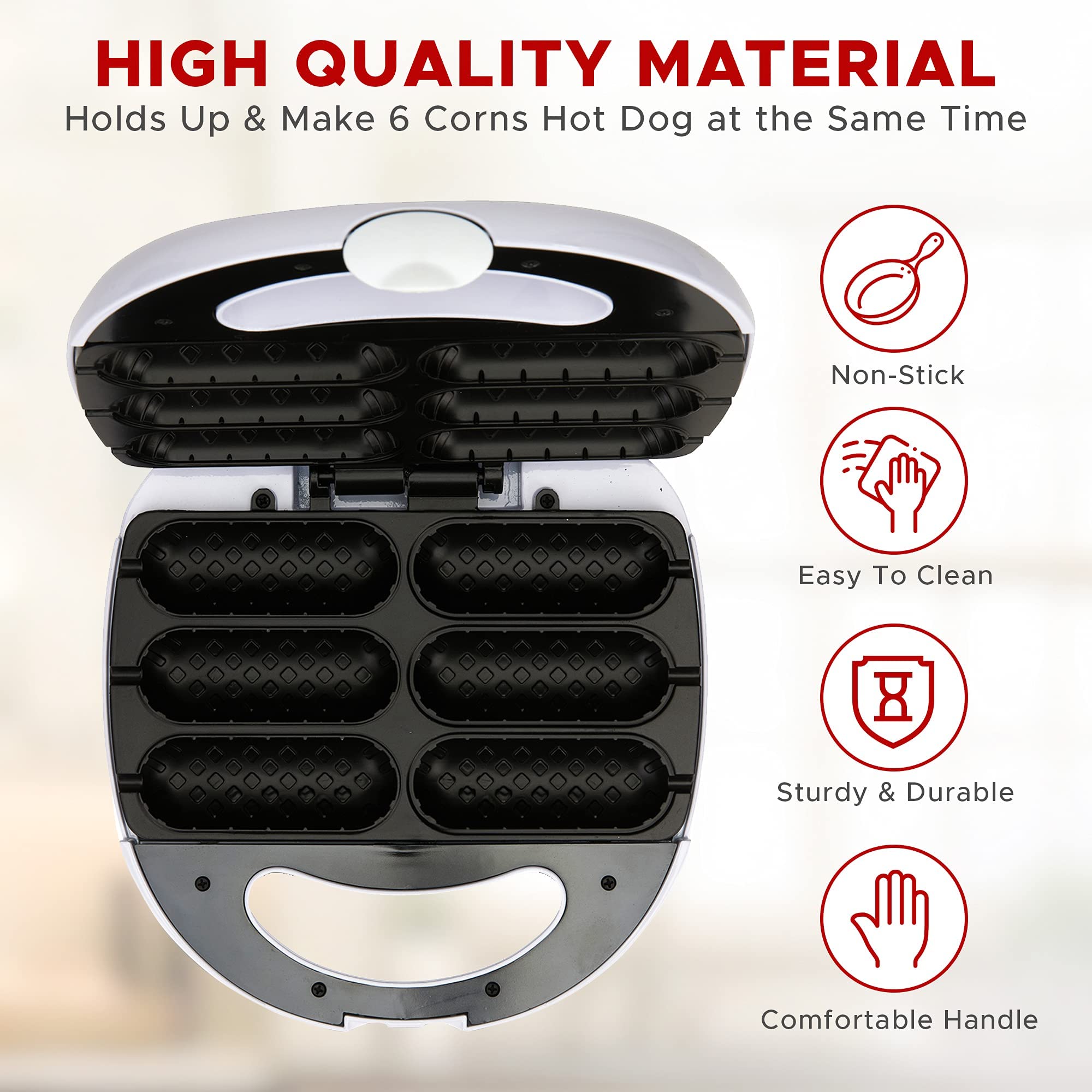 Lumme Waffle Corn Dog Maker Hot Dog Presser Maker Waffle Stick Maker