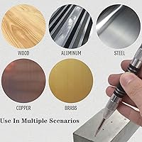 Vista 6 de ThgivingStore 2 perforadores centrales automáticos, herramienta de resorte ajustable de metal con impacto ajustable para ventanas de vidrio de metal