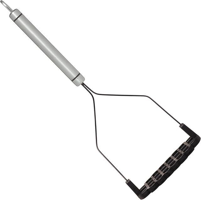 KitchenCraft Professional Potato Masher with Non Stick Safe Nylon Head, Stainless Steel, 28 cm